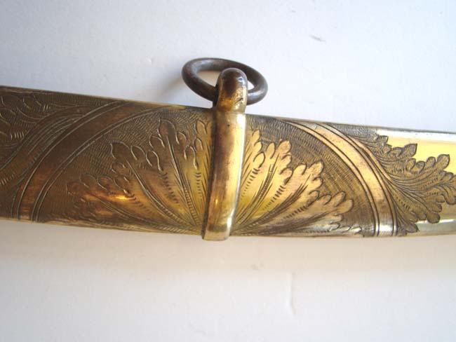 An Outstanding Militia Officer's Dress Saber with its' original engraved gilt brass Scabbard circa 1825 — image 4